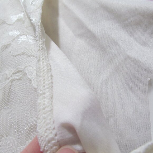 NWT Isaac Mizrahi Floral Lace Top Short Sleeve Lined Ivory "Ivy" Size XXL - Picture 13 of 16
